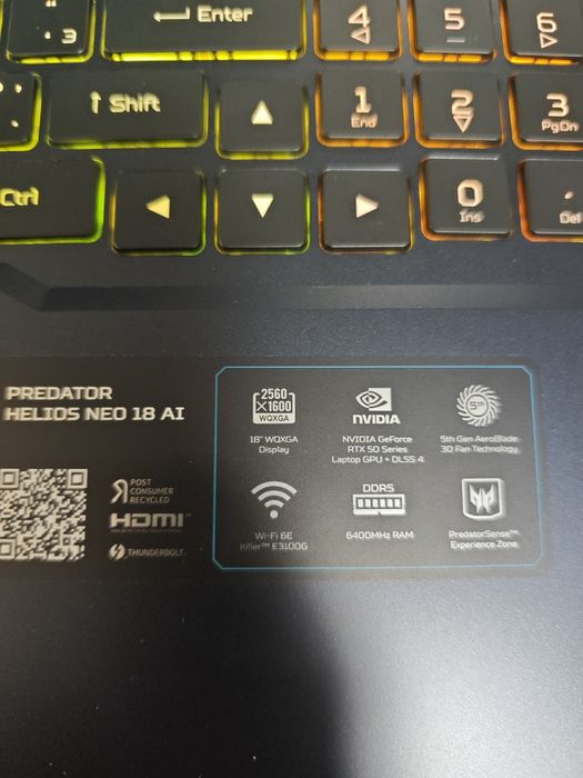 Acer Predator helios neo 18 ai