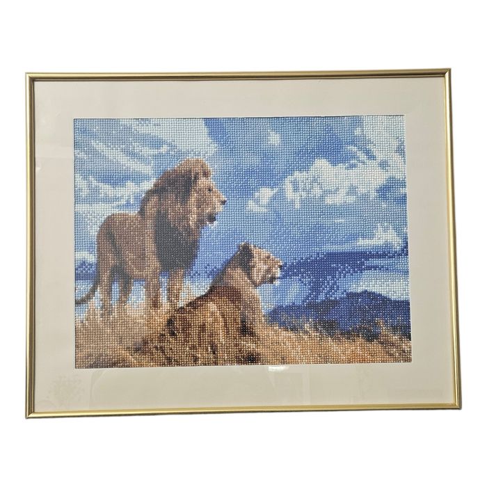 Diamond painting, "Lei in savana", 40x50 cm