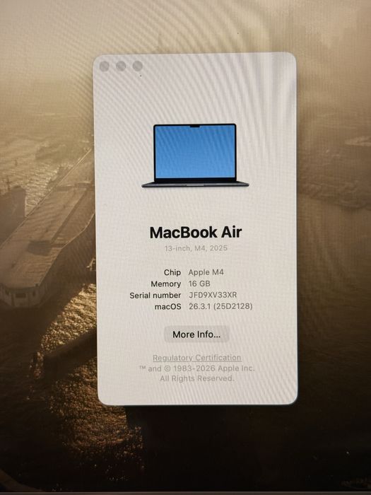 Macbook air M4 16/256