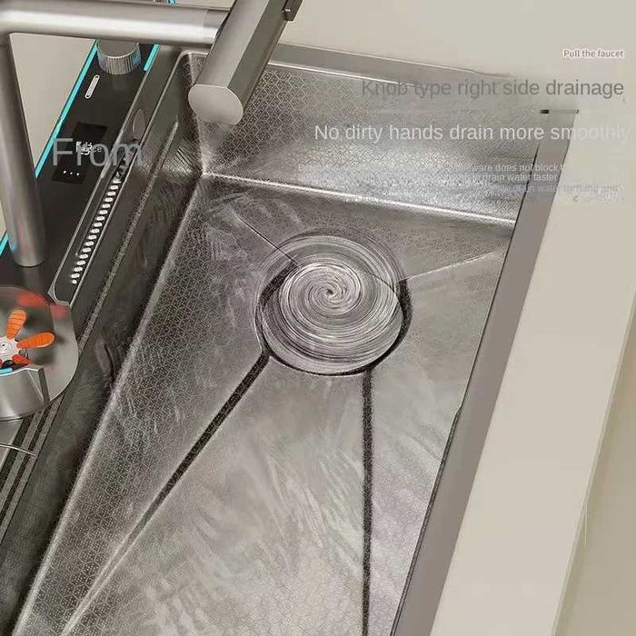 Луксозна мултифункционална кухненска мивка с двоен водопад