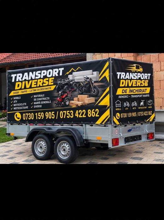 Servicii Transport Marfă și Mutări Mobila | Remorcă cu Prelată