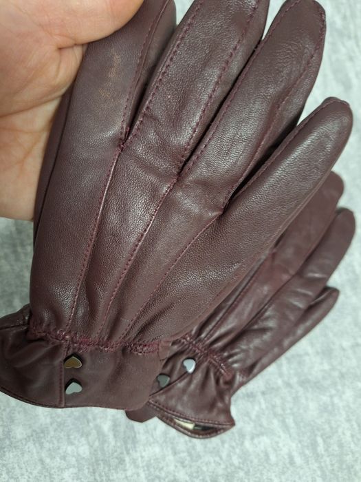 Manusi grena din piele naturala