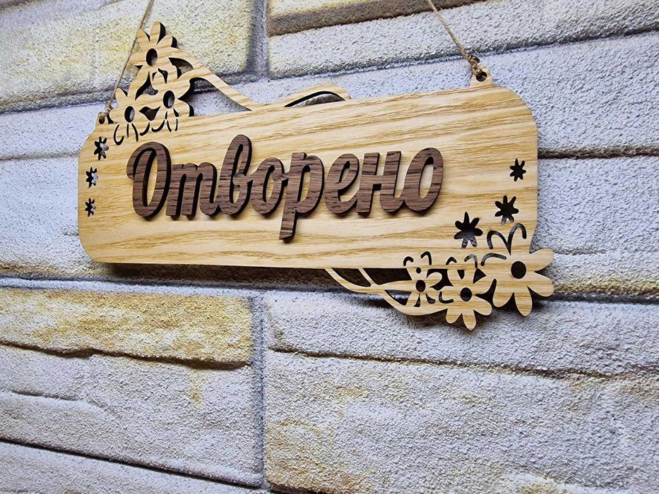 Двустранна табела Отворено / Затворено за магазин