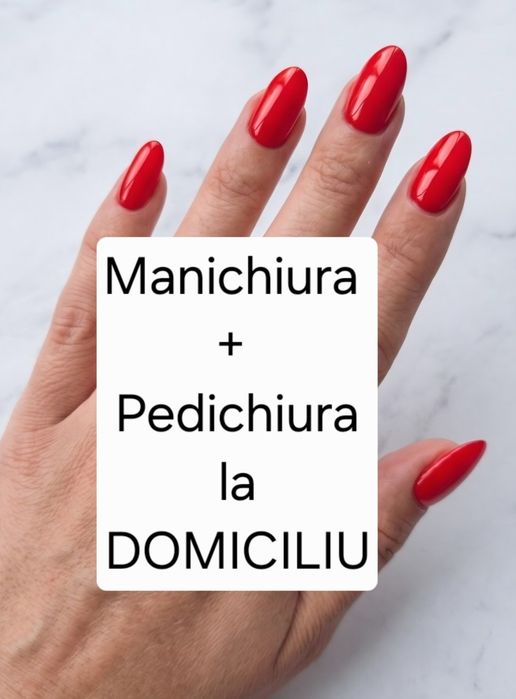 La DOMICILIU: Manichiură și pedichiură – Gel, Semipermanentă, Construcție, Întreținere, Semi Apex, Slim, Tehnica Hibrid si Migdala Ruseasca