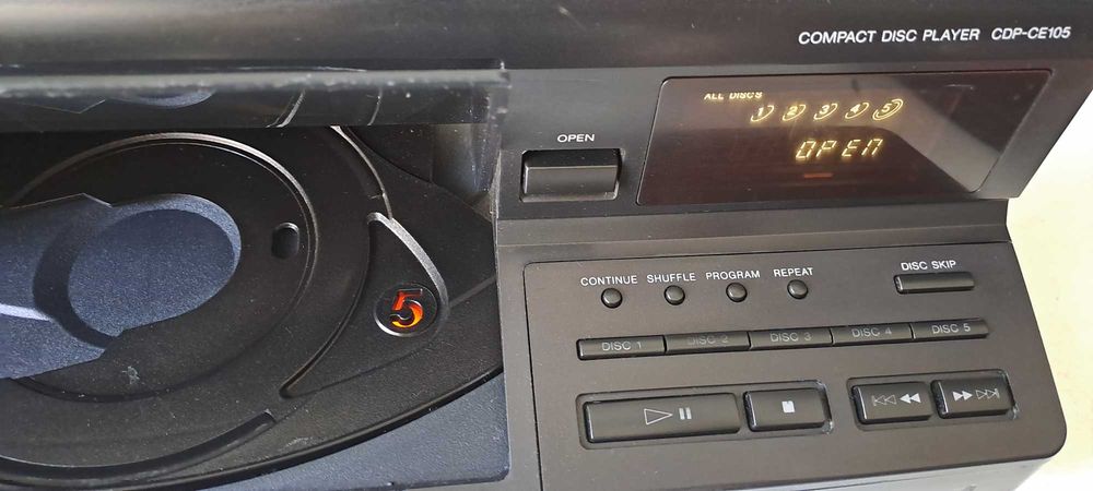 Sony CDP-CE105 CD Changer 5 Discuri – Telecomanda Originala – Hybrid DAC