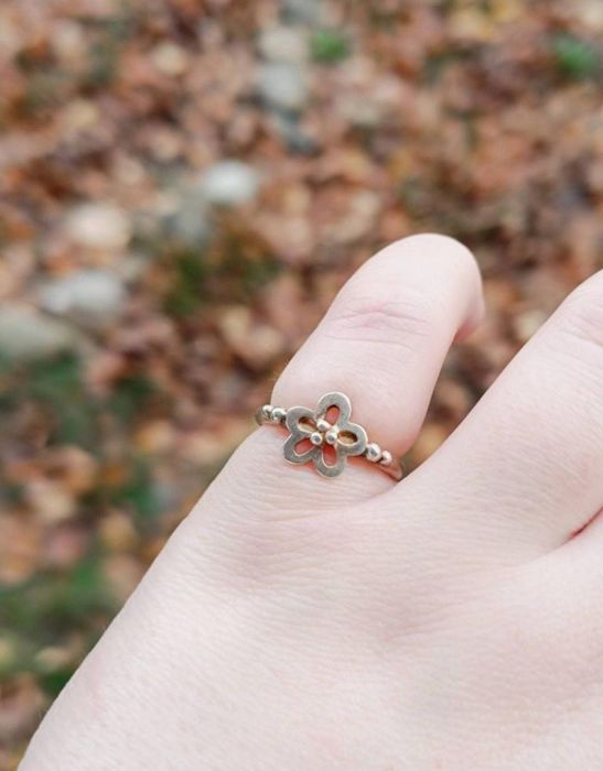 Vechi inel argint 925 placat cu aur, copii