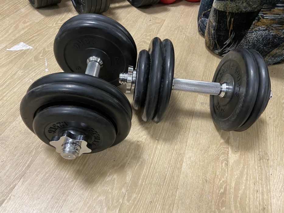 Super gantere reglabile profesionale otel cauciucat noi 15+15=30 kg