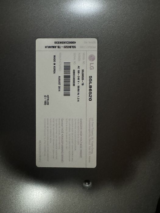 Телевизор LG 55 LB 6520