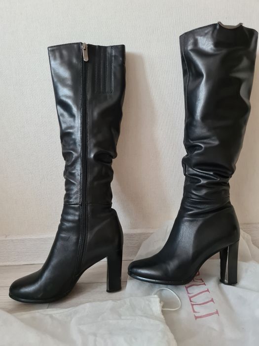 Сапоги демисезонные кожа