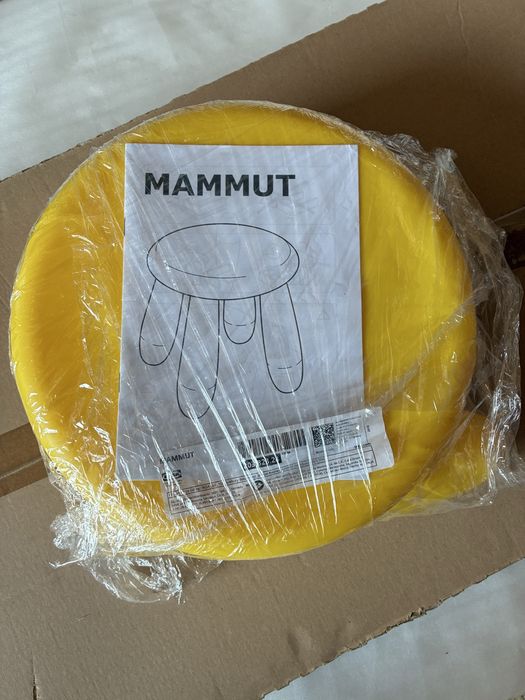 Set Nou Măsuță + 2 Scaune copii IKEA MAMMUT (Verde sau Galben)
