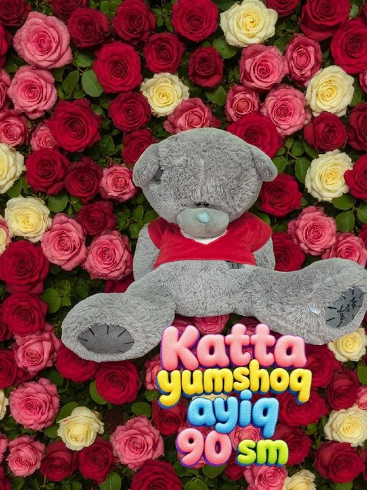 Katta yumshoq ayiq – 90 sm мишка Теддиди