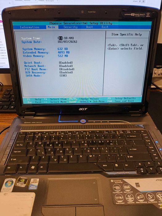 Laptop ACER ASPIRE 5930 - pentru piese