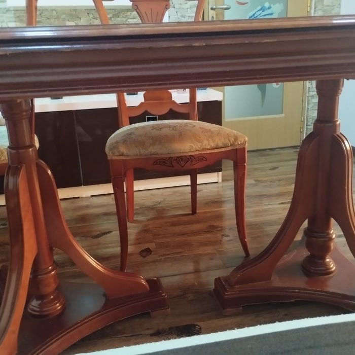 Vand masa din lemn masiv cu 3 scaune