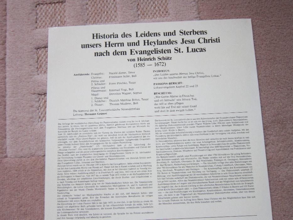 vinil Patimile după Matei- Bach -Germany 1956 +cadou"Lukas Passion"