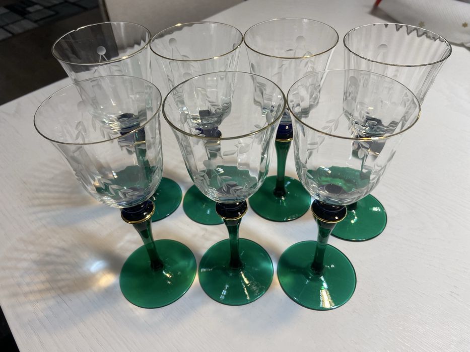 Pahare Cobalt Crystal Wine cu picior