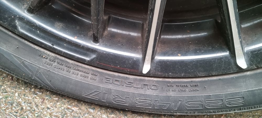 Set complet roti (Jante 17 inch de aluminiu + anvelope 225/45 R17)