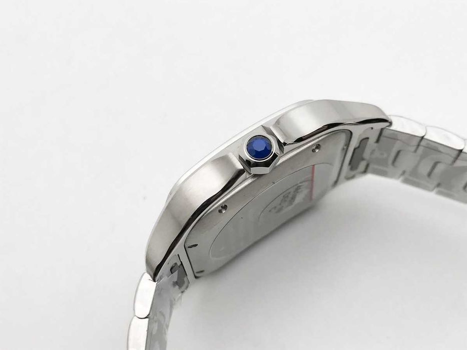 Cartier Santos de Cartier 40mm – зелен циферблат, стомана, автоматичен – реални снимки