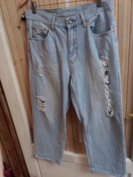 Jeans 33 XL L Cheap Monday Teddy femei blugi 44 pantaloni bleu largi