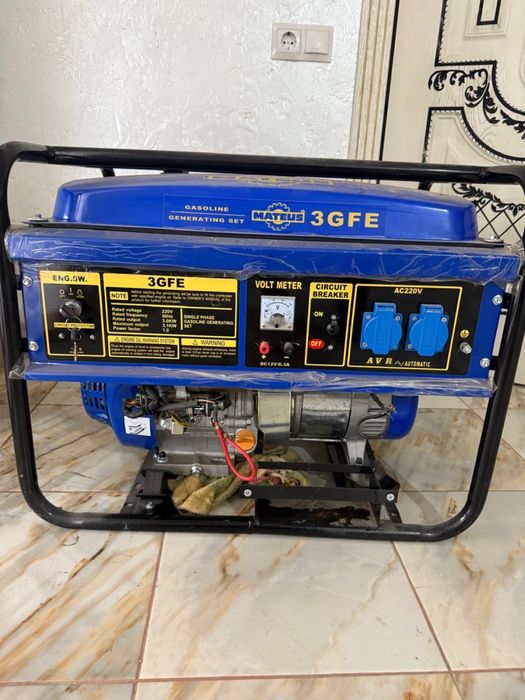 Бензиновый генератор Mateus 3GFE 3 кВт, 220V, с AVR