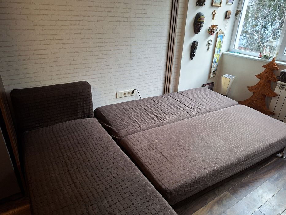 Диван четириместен разтегателен с лежанка и повдигащ се механизъм