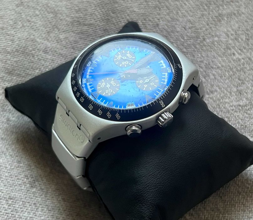 Ceas Swatch Irony Chronograph 1998  cadran albastru 39mm Swiss Made