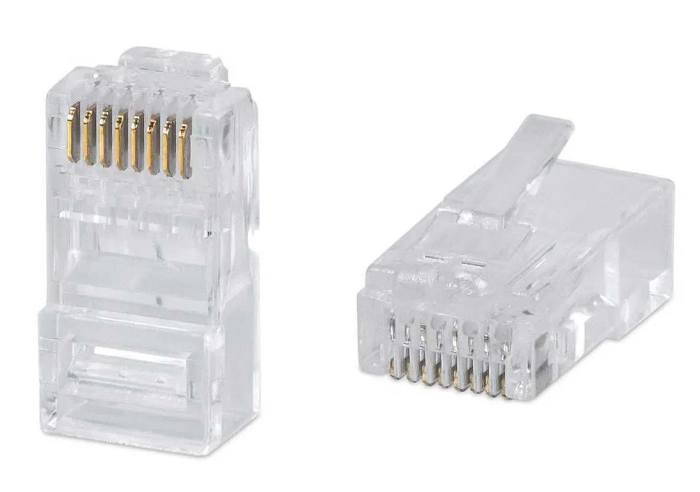 Konnektor  Коннекторы RJ45 Cat5 cквозной, Cat6, Сat 7 +Колпачок RJ45