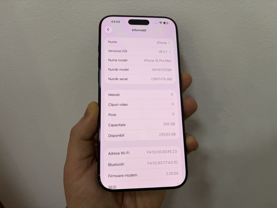 Iphone 16 Pro Max, 256 gb, Black Titanium