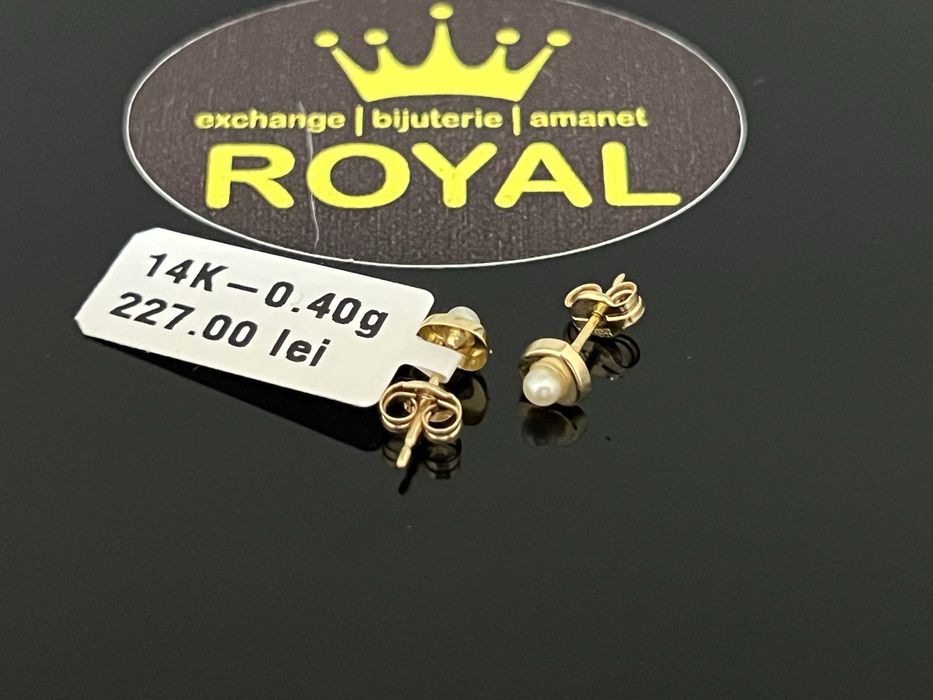Bijuteria Royal CB : Cercei copil aur 14K 0,40 grame