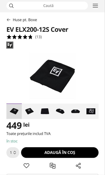 Subwoofer Electro Voice ELX200-12SP + Husa protectie EV