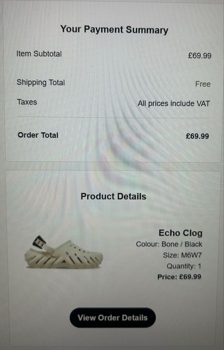 Crocs Echo Clog Bone/Black 39-40 NOI