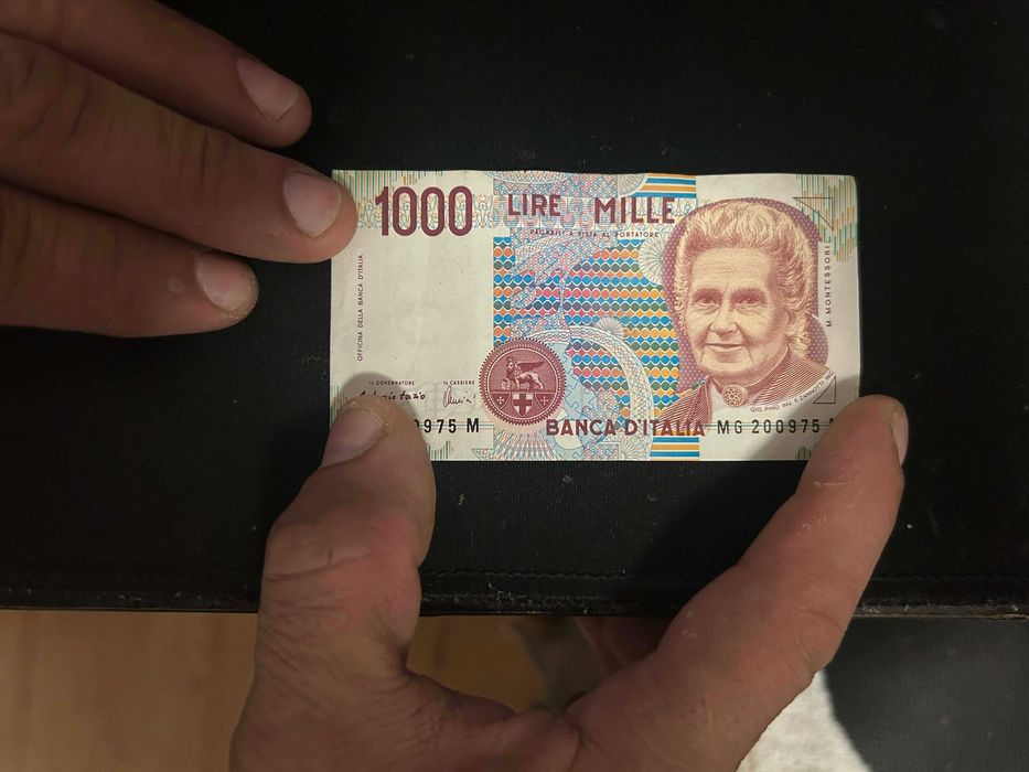 1000 lire M Montesorrri an 1990