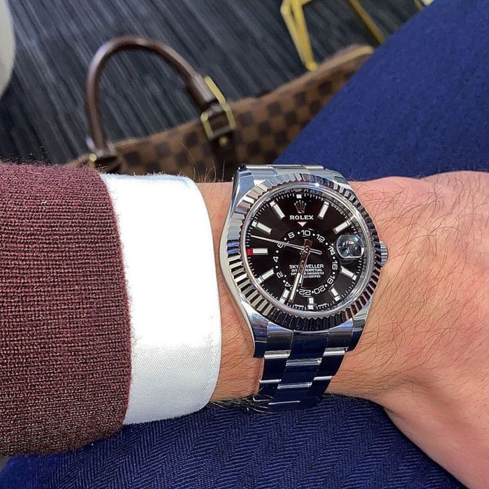 rolex sky - dweller black dial