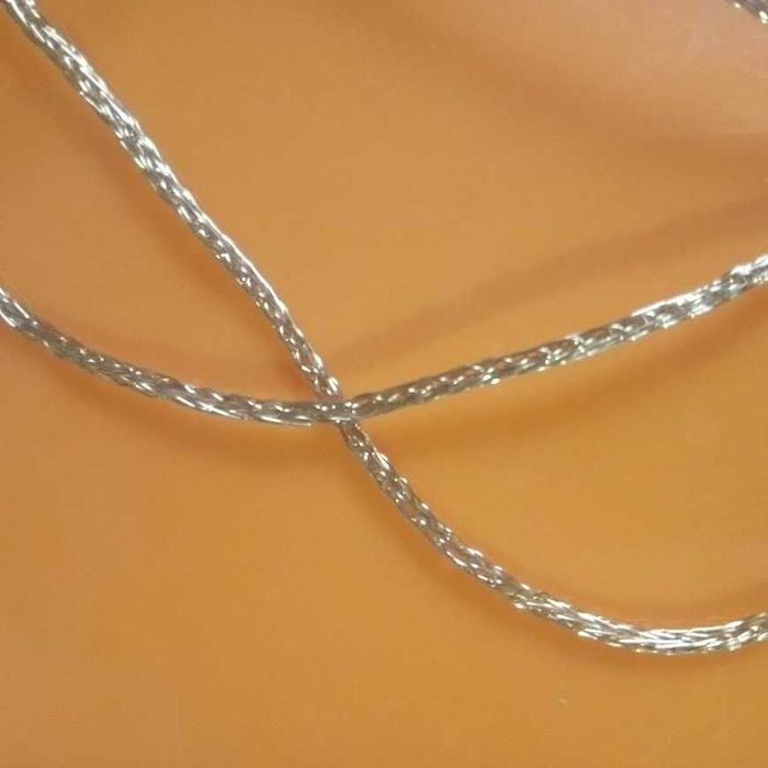 24 К Позлатено колие с плетен шнур - Бухал,   24К Gold-plated necklace