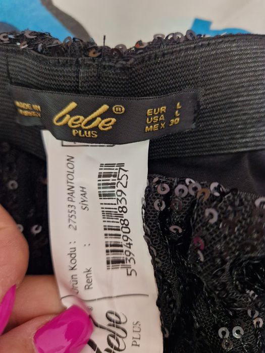 Pantaloni cu paiete,o singura purtare, marimea L