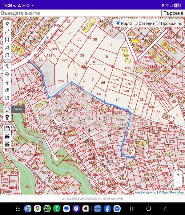 Продава се Парцел в Варна, м-т Траката - 1080 кв.м за 85 €/кв.м - Снимка #2