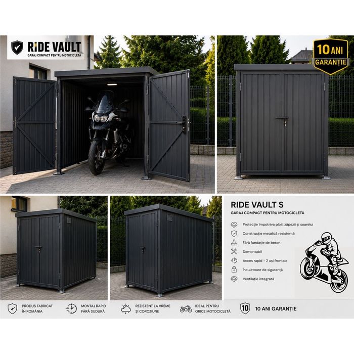 Ride Vault – Garaj compact pentru motocicletă