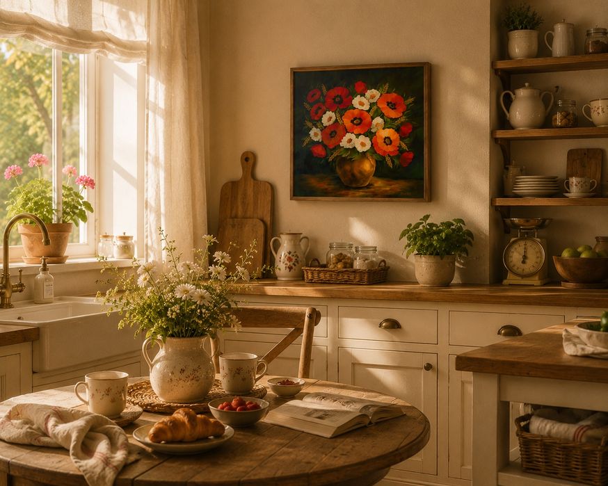 Tablouri originale, pictate manual pe pânză pe şasiu, 40 x 40 cm