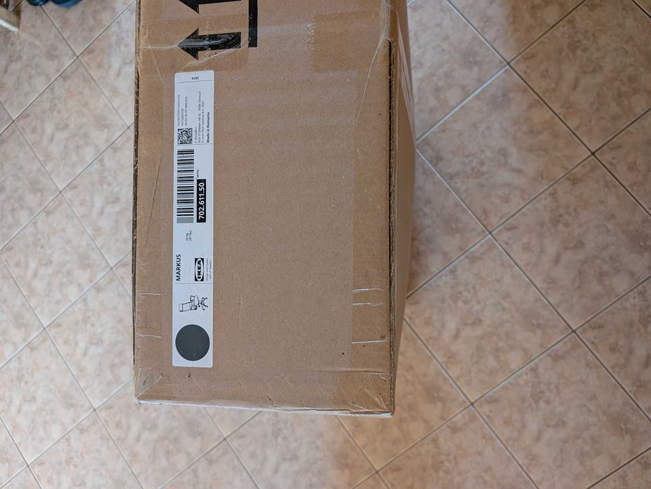 Scaun birou Ikea Markus gri, marimea M, nou, sigilat