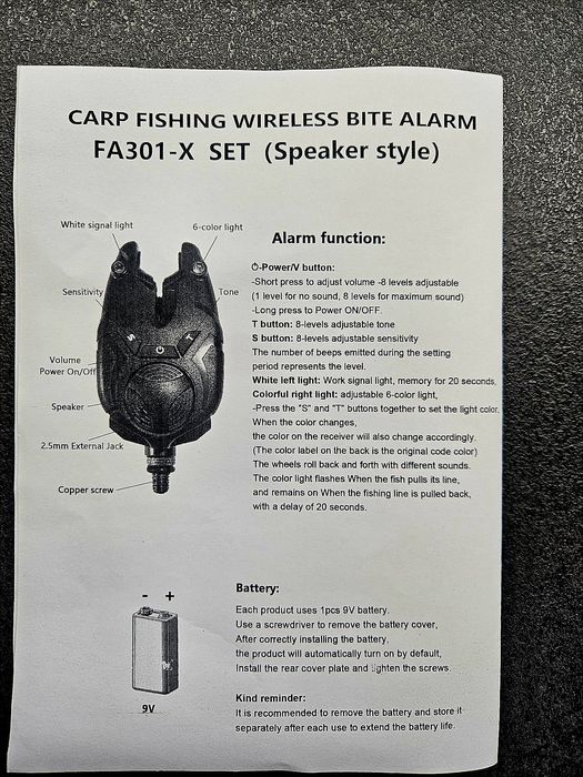 SET 4 Avertizori cu Statie EASTSHARK 4+1 cu sunete Polifonice FA301 X