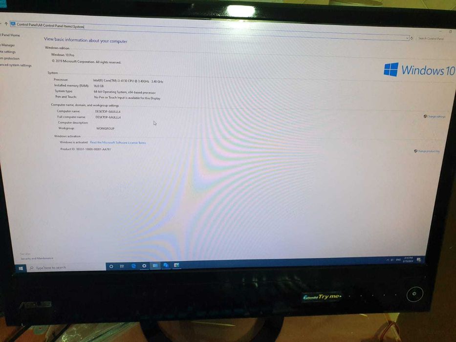 PC Gaming I3 Asus + Monitor Asus