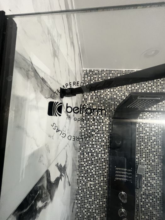 Cabina de dus negru 90x90