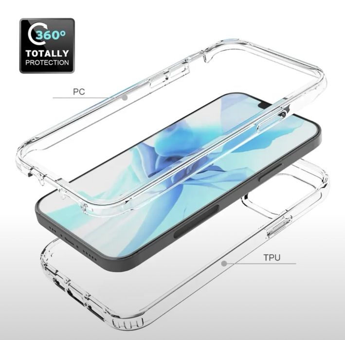 2 в 1 противоударный силиконовый чехол для iPhone 14 Pro Max с MagSafe