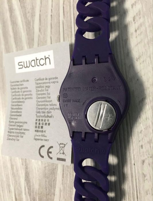 Ceas dama SWATCH nou, GV127, mov, rezistent la apa