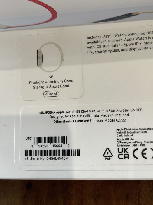 Apple watch SE 2nd gen 40mm GPS