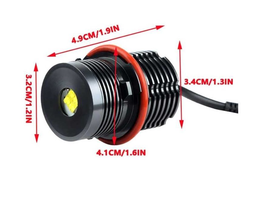 LED Angel Eyes крушки за BMW E39 E60 E61 E63 E64 E65 E66 E87 E90 E91 X3 E83 X5 E53 – CANBUS, Чисто бяла светлина