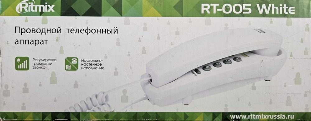 Новый проводной телефон Ritmix RT-005  Район 1000 мелочей