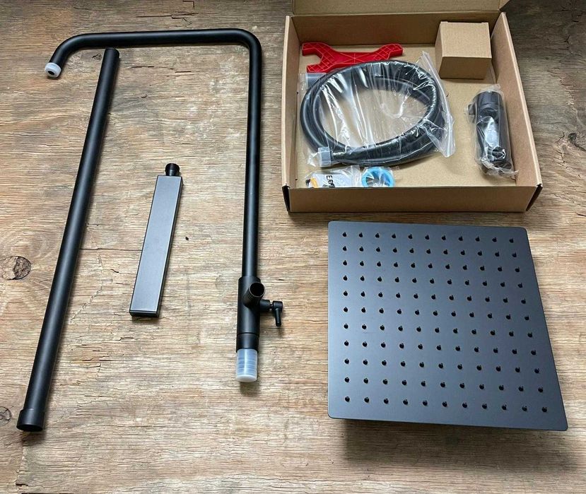 JOHO Set de duș cu termostat din oțel inoxidabil cap de duș XL