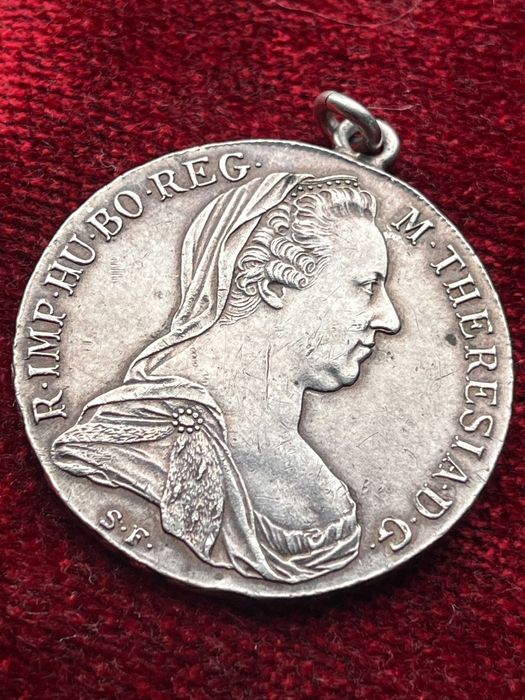 Moneda autentica 1 Taler 1780 Maria Teresia argint (rebatere)