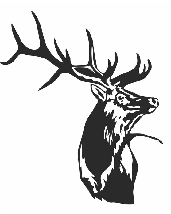 Sticker auto cerb si peisaj montan marca oracal sau alte modele