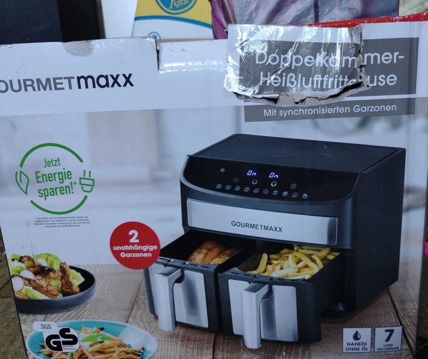 air fryer na gourmetmaxx 7 литра с две ко;ници
